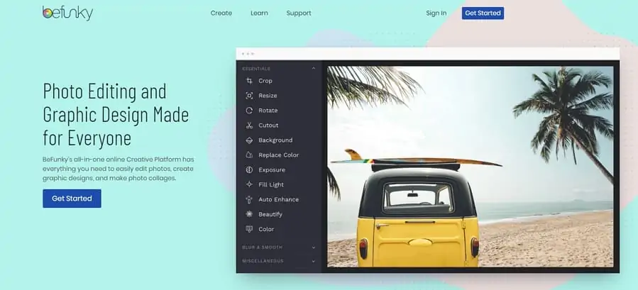 befunkey ücretsiz resim düzenleme programı