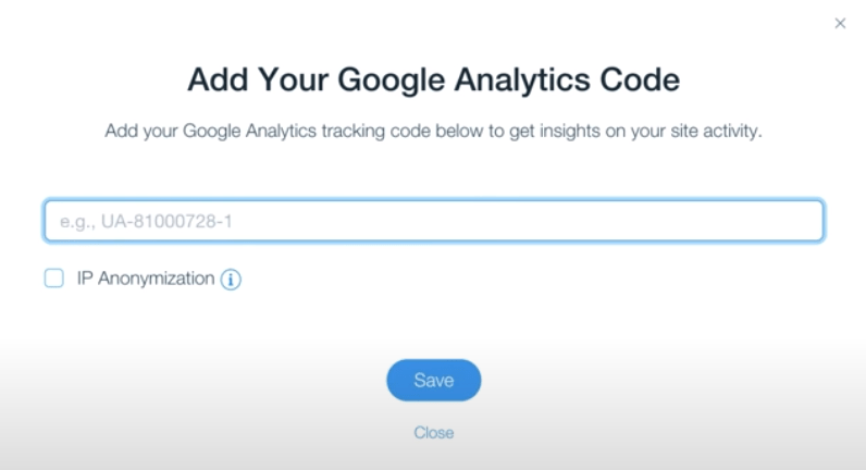 Wix Marketing analytics4