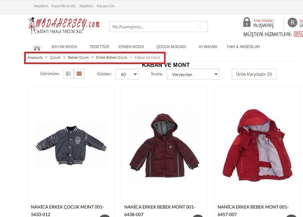breadcrumb navigasyon kullanimi