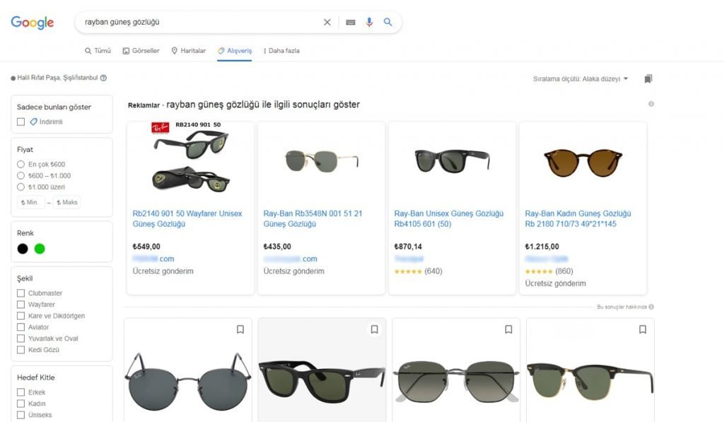 google alisveris reklamlari
