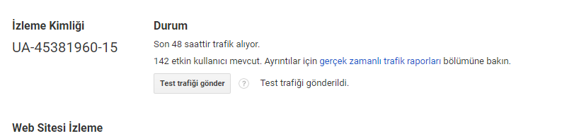 google analytics test trafigi
