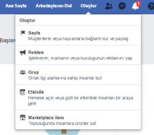 facebook sayfa oluşturma